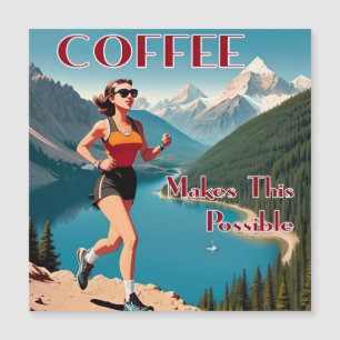 Kaffee macht dieses Laufen möglich Magnetkarte