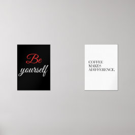 Kaffee macht einen Unterschied Bilderwand Sets