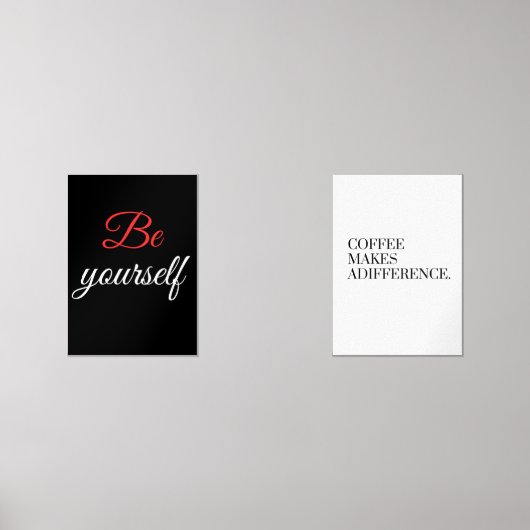 Kaffee macht einen Unterschied Bilderwand Sets (Vorderseite)