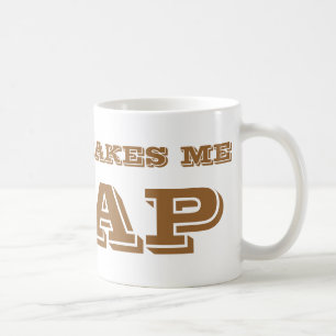 Kaffee macht mich fertig. kaffeetasse
