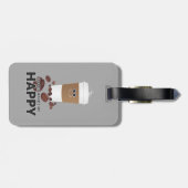 Kaffee macht mich glücklich gepäckanhänger (Rückseite horizontal)