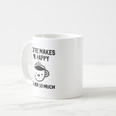 Kaffee macht mich glücklich kaffeetasse (Vorderseite Links)