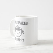 Kaffee macht mich glücklich kaffeetasse (Vorderseite Links)
