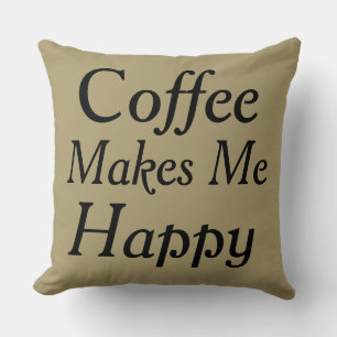 Kaffee macht mich glücklich kissen