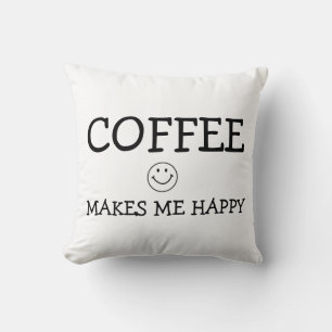Kaffee macht mich glücklich, wirbelkissen kissen