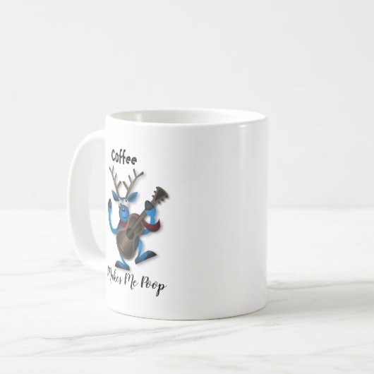 Kaffee macht mich Kack Tasse, Funny Gag Geschenk Kaffeetasse (Vorderseite Links)