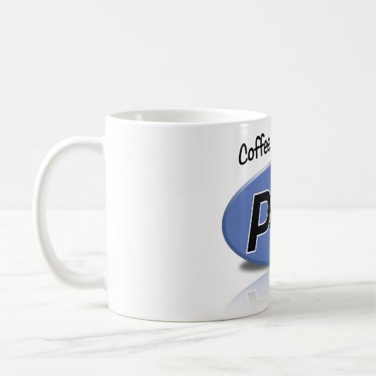 Kaffee macht mich PHP Kaffeetasse (Links)