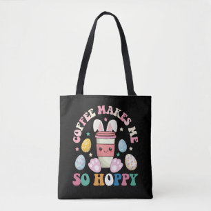 Kaffee macht mich so hoppy, sonniges Kaninchen glü Tasche