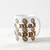 Kaffee macht mich überall glücklich kaffeetasse (VorderseiteRechts)