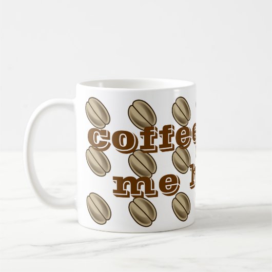 Kaffee macht mich überall glücklich kaffeetasse (Links)