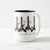 Kaffee macht Neuronen glücklich Zweifarbige Tasse (VorderseiteRechts)