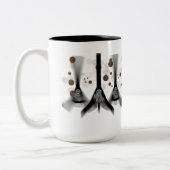 Kaffee macht Neuronen glücklich Zweifarbige Tasse (Links)