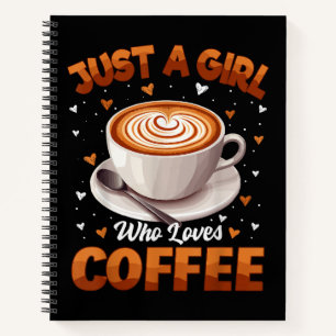 Kaffee Mädchen Frauen nur ein Mädchen, die Kaffee Notizblock