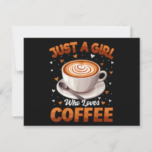 Kaffee Mädchen Frauen nur ein Mädchen, die Kaffee Postkarte