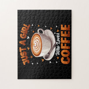 Kaffee Mädchen Frauen nur ein Mädchen, die Kaffee Puzzle