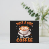 Kaffee Mädchen Frauen nur ein Mädchen, die Kaffee Save The Date (Stehend Vorderseite)