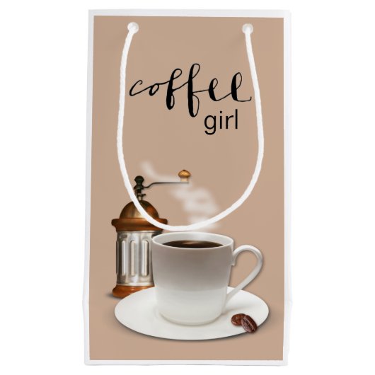 Kaffee-Mädchen-Geschenk-Tasche Kleine Geschenktüte (Vorderseite)