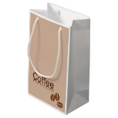 Kaffee-Mädchen-Geschenk-Tasche Kleine Geschenktüte (Rückseite Schrägansicht)