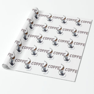 Kaffee MagieGenießen Sie es, 'als erstes am Morgen Geschenkpapier