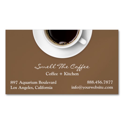 Kaffee Magnetische Visitenkarte (Vorderseite)