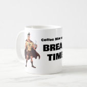 KAFFEE MAN BREAK TIME Funny Novelty Office Geschen Kaffeetasse (Vorderseite Links)
