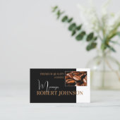 Kaffee-Manager Schwarz-Weiß-Bar Treuekarte (Stehend Vorderseite)