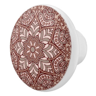 Kaffee-Mandala Keramikknauf