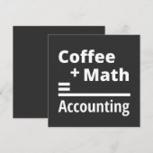 Kaffee + Mathematik = Rechnungslegung Einladung (Vorne/Hinten)