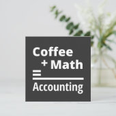 Kaffee + Mathematik = Rechnungslegung Einladung (Stehend Vorderseite)