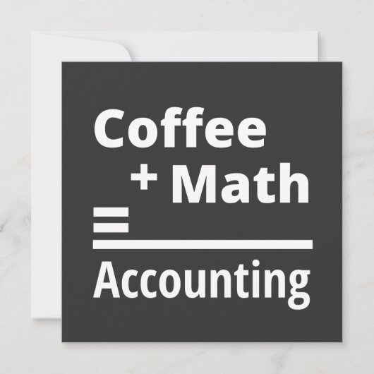 Kaffee + Mathematik = Rechnungslegung Einladung (Vorderseite)