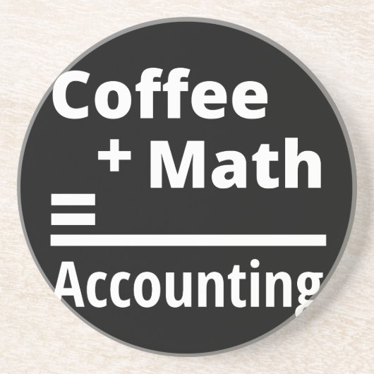 Kaffee + Mathematik = Rechnungslegung Getränkeuntersetzer (Vorne)