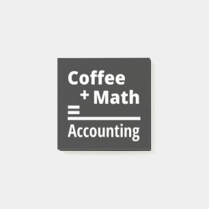 Kaffee + Mathematik = Rechnungslegung Post-it Klebezettel
