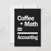 Kaffee + Mathematik = Rechnungslegung RSVP Karte (Vorderseite)
