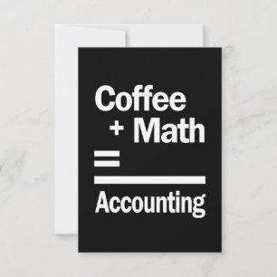 Kaffee + Mathematik = Rechnungslegung RSVP Karte