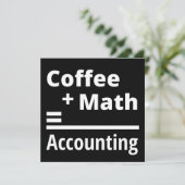Kaffee + Mathematik = Rechnungslegung Save The Date (Stehend Vorderseite)