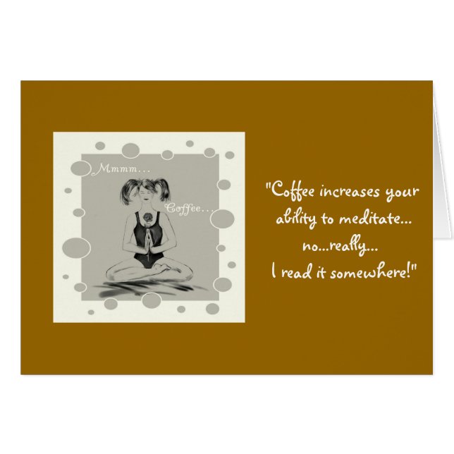 Kaffee/Meditation+Yoga-Spaß (Vorderseite (Horizontal))