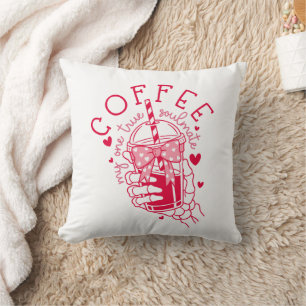 Kaffee mein einziger wahrer Seelenverwandter rote Kissen