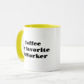 Kaffee mein Lieblingskollege Tasse (Vorderseite Links)