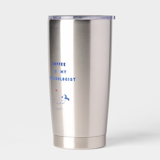 Kaffee, mein ruhiger Therapeut Thermobecher (Links)
