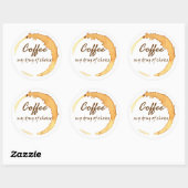 Kaffee - mein Wahlmittel Runder Aufkleber (Blatt)