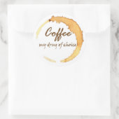 Kaffee - mein Wahlmittel Runder Aufkleber (Tasche)