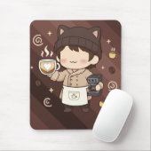 Kaffee Meister Espresso Experte Kunst Mousepad (Mit Mouse)