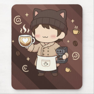 Kaffee Meister Espresso Experte Kunst Mousepad