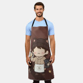 Kaffee Meister Espresso Experte Kunst Schürze (Getragen)