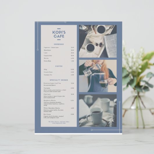 Kaffee-Menü (Stehend Vorderseite)