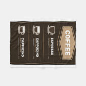 Kaffee-Menü Fleecedecke (Vorderseite (Horizontal))