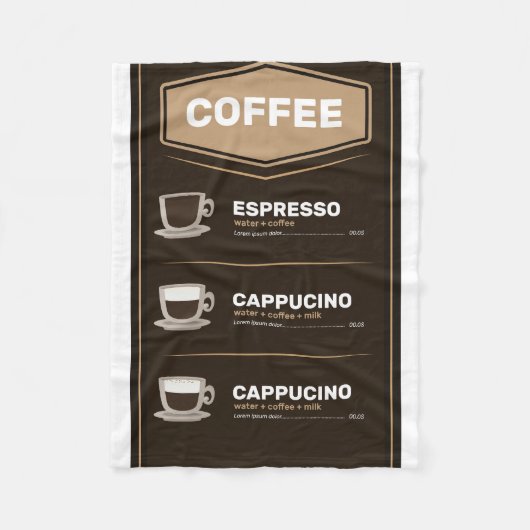 Kaffee-Menü Fleecedecke (Vorderseite)