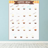 Kaffee-Menü Leinwanddruck (Insitu (Holzboden))