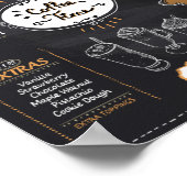 Kaffee-Menü Poster (Ecke)