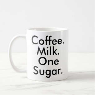 Kaffee Milch 1 Zucker   Coffeine Addict lover Tass Kaffeetasse